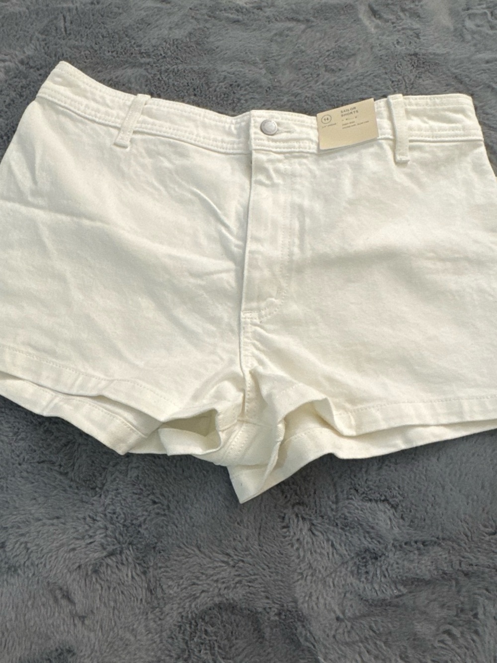 Universal Thread Cream/White Girls' Denim Shorts